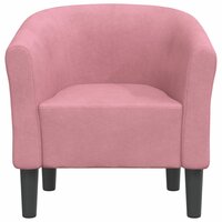 Kuipstoel fluweel roze 3