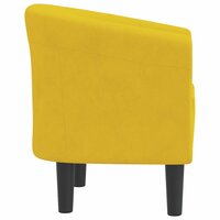 Kuipstoel fluweel geel 4
