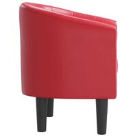Kuipstoel kunstleer rood 4