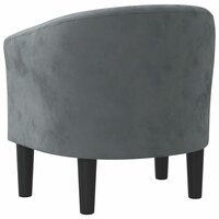 Kuipstoel fluweel donkergrijs 5