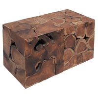 Krukken 2 st. 40x40x45 cm massief teakhout bruin 3