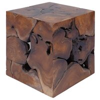 Krukken 2 st. 40x40x45 cm massief teakhout bruin 5