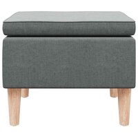 Kruk met houten poten stof donkergrijs 5