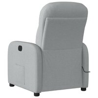 Massagestoel verstelbaar stof lichtgrijs 5