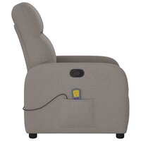 Massagestoel verstelbaar stof taupe 4