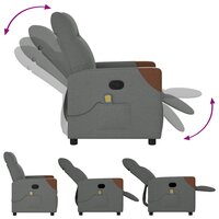 Massagestoel Donkergrijze Stof 6