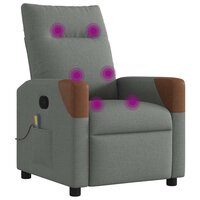 Massagestoel Donkergrijze Stof 7