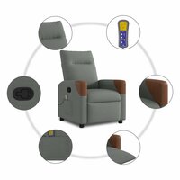 Massagestoel Donkergrijze Stof 8