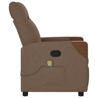 Massagestoel verstelbaar stof bruin 4