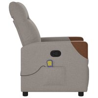 Massagestoel verstelbaar stof taupe 4