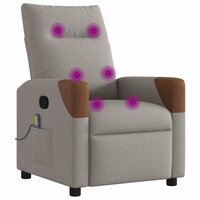 Massagestoel verstelbaar stof taupe 7