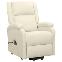 Sta-op-massagestoel stof cr&amp;egrave;mekleurig 2