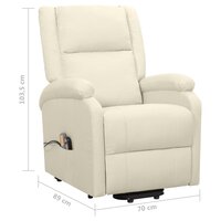 Sta-op-massagestoel stof cr&amp;egrave;mekleurig 8