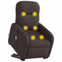 Sta-op-massagestoel verstelbaar stof donkerbruin 3