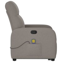 Sta-op-massagestoel verstelbaar stof taupe 6