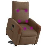 Sta-op-massagestoel verstelbaar stof bruin 3