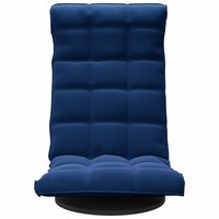 Vloerstoel draaibaar fluweel blauw 3