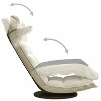 Vloerstoel draaibaar fluweel cr&amp;egrave;mekleurig 6