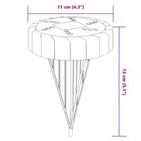 Grondlampen 4 st solar met grondpennen warmwit 6