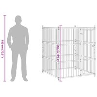 Hondenkennel voor buiten 120x120x150 cm 8