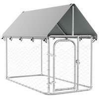 Hondenkennel voor buiten met dak 200x100x150 cm 2