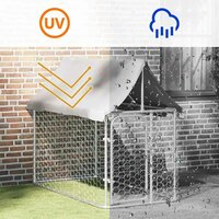 Hondenkennel voor buiten met dak 200x100x150 cm 9