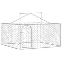 Hondenkennel voor buiten met dak 200x200x150 cm 7