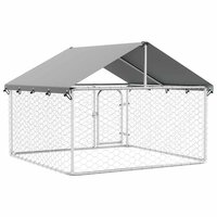 Hondenkennel voor buiten met dak 200x200x150 cm 9
