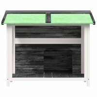 Hondenhok 96x87x80,5 cm massief grenenhout grijs 3