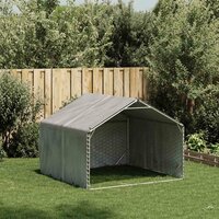 Hondenhok voor buiten met hoes 2x2x1,5 m gegalvaniseerd staal 2