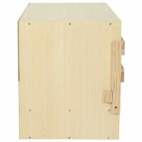 Kippenlegkast 3 compartimenten 96x40x45 cm massief grenenhout 6