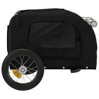 Hondenfietstrailer oxford stof en ijzer zwart 7