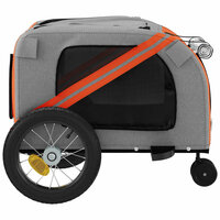 Hondenfietstrailer oxford stof en ijzer oranje en zwart 7