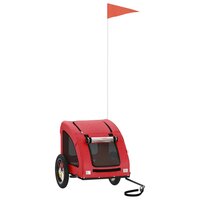 Hondenfietstrailer oxford stof en ijzer rood 2