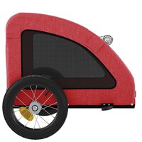 Hondenfietstrailer oxford stof en ijzer rood 7