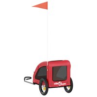 Hondenfietstrailer oxford stof en ijzer rood 8