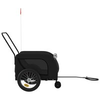 Hondenfietstrailer oxford stof en ijzer zwart 5