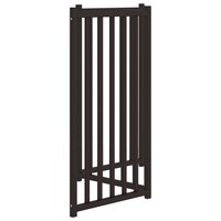 Hondenhek inklapbaar 3 panelen 150 cm massief vurenhout zwart 5