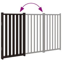 Hondenhek inklapbaar 3 panelen 150 cm massief vurenhout zwart 7