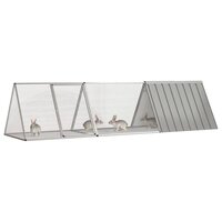Konijnenkooi Grijs 302,5x80,5x71 cm Gegalvaniseerd Staal 2