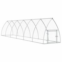 Kippenhok 600x105x120 cm gegalvaniseerd staal zilverkleurig 2