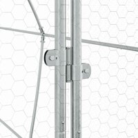 Kippenhok 400x105x182 cm gegalvaniseerd staal zilverkleurig 9