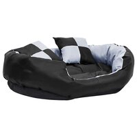 Hondenkussen omkeerbaar en wasbaar 85x70x20 cm grijs en zwart 6