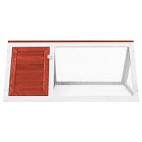 Konijnenhok hout rood 2