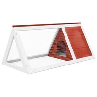 Konijnenhok hout rood 3