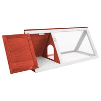 Konijnenhok hout rood 4
