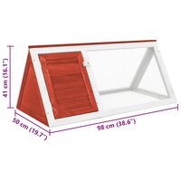 Konijnenhok hout rood 5