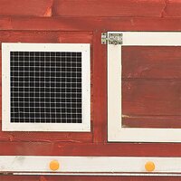 Konijnenhok 140x63x120 cm massief vurenhout rood en wit 6