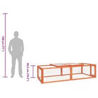 Konijnenhok 183x90x46,5 cm massief vurenhout 8