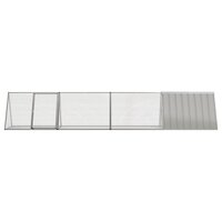 Konijnenhok 403,5x80,5x71 cm gegalvaniseerd staal grijs 3